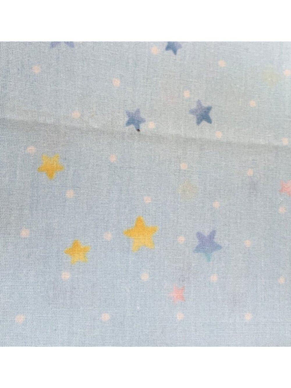 Starry Sky Blue Cotton Fat Quarter 18x22 Quilting Fabric Pastel Stars Pattern